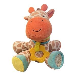 Carter's Developmental Giraffe Plush Stuffed Animal Mirror Crinkle Teether